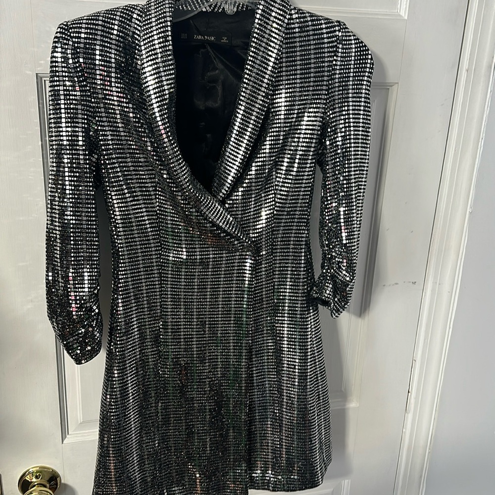 Sequin blazer dress
